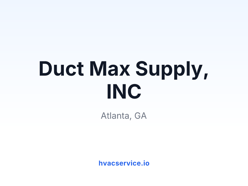 Duct Max Supply, INC