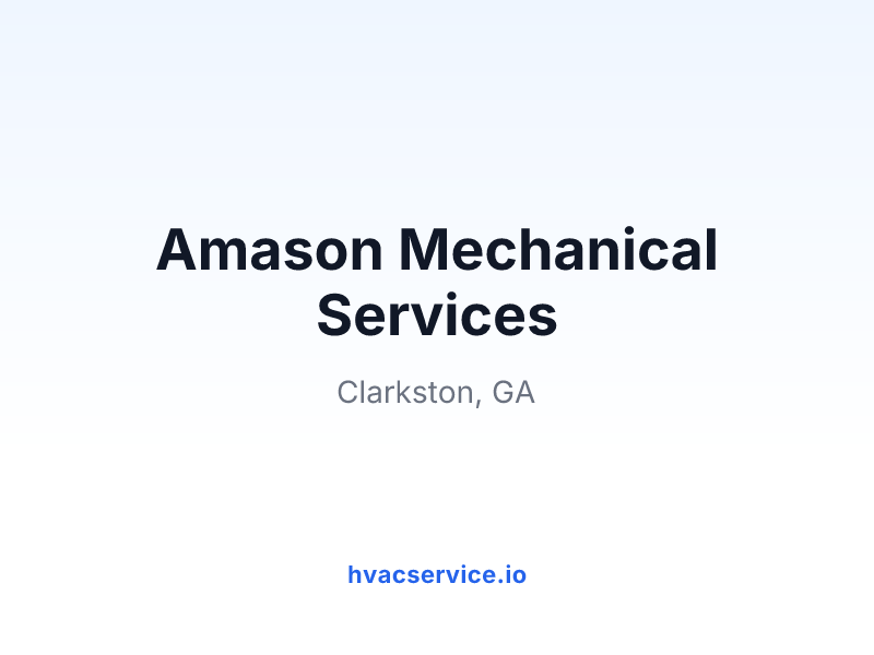 Amason Mechanical Services