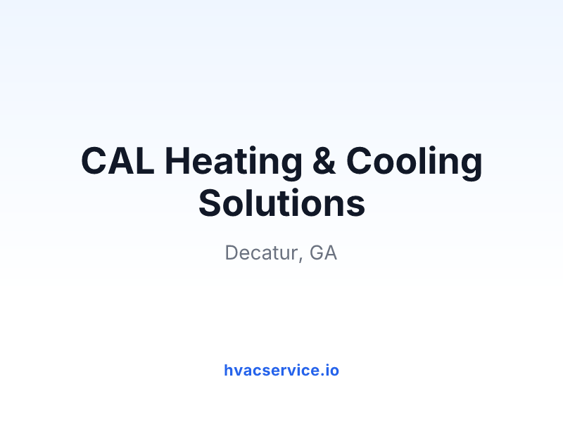 CAL Heating & Cooling Solutions