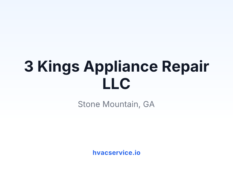 3 Kings Appliance Repair LLC
