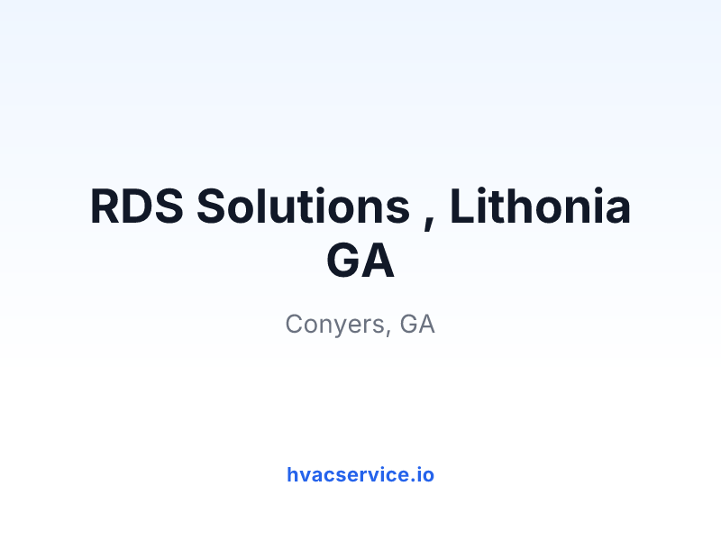 RDS Solutions , Lithonia GA