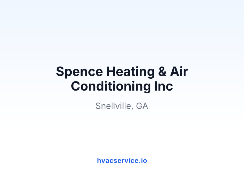 Spence Heating & Air Conditioning Inc