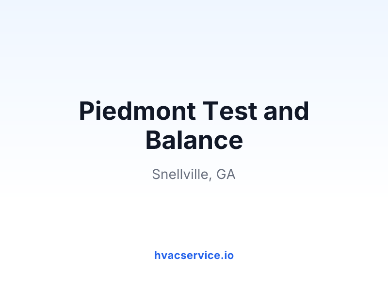 Piedmont Test and Balance