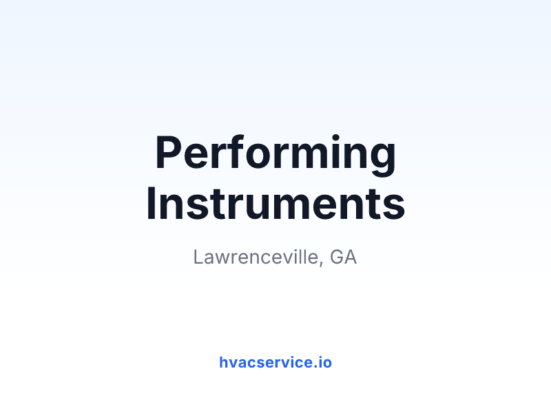 Performing Instruments