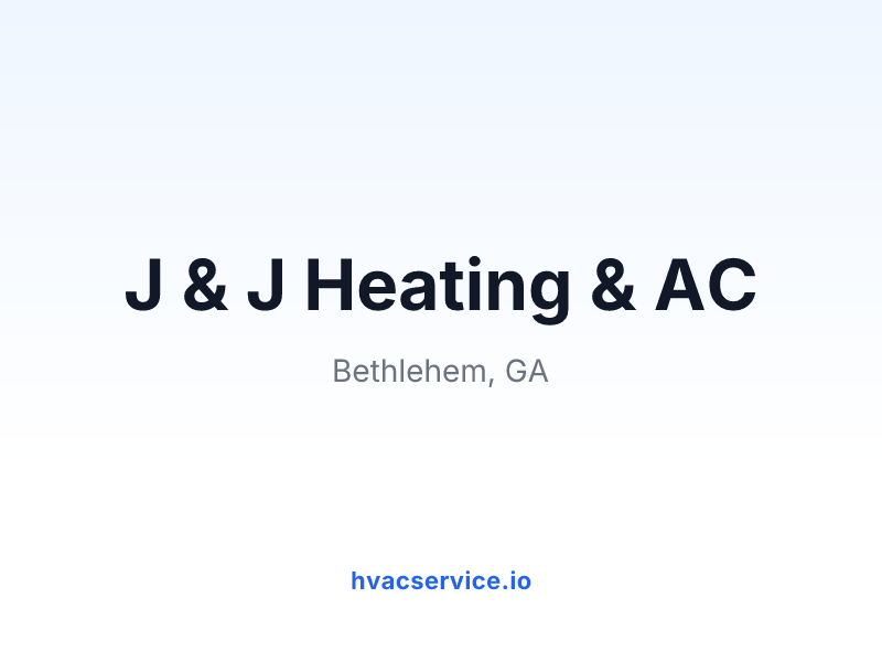 J & J Heating & AC