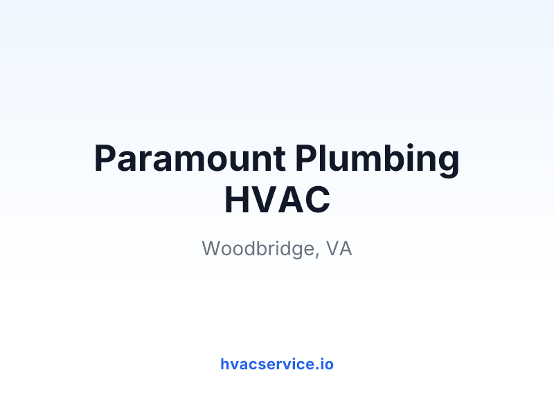 Paramount Plumbing HVAC
