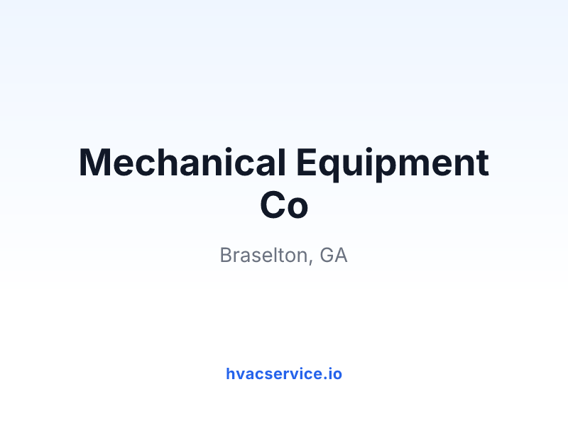 Mechanical Equipment Co