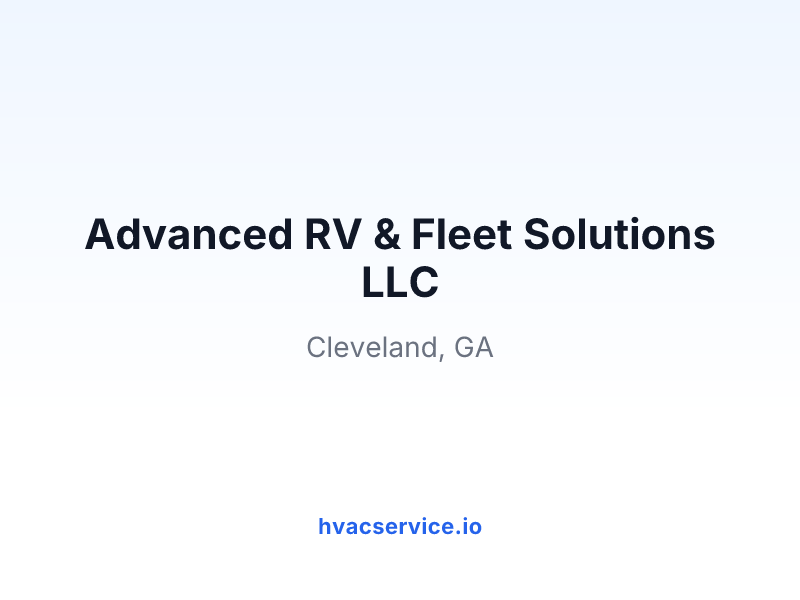 Advanced RV & Fleet Solutions LLC