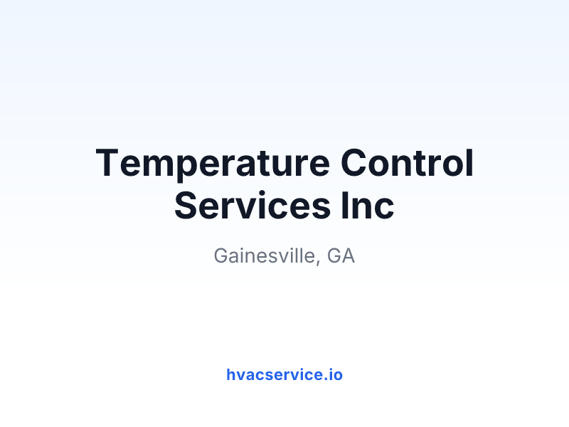 Temperature Control Services Inc