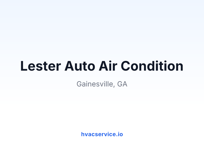 Lester Auto Air Condition