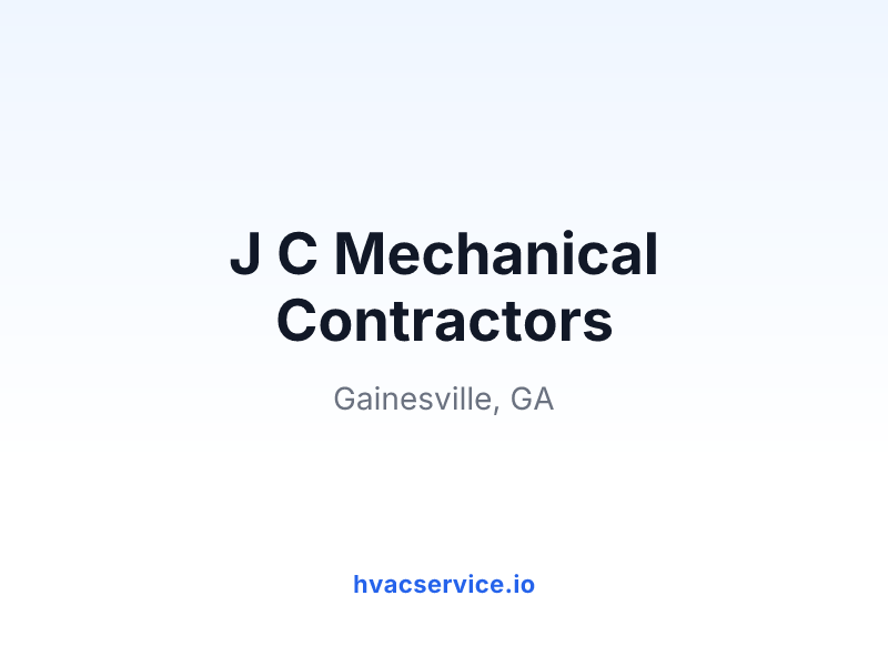 J C Mechanical Contractors
