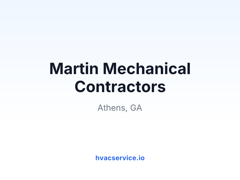 Martin Mechanical Contractors