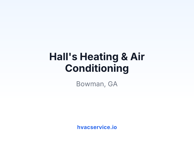 Hall's Heating & Air Conditioning