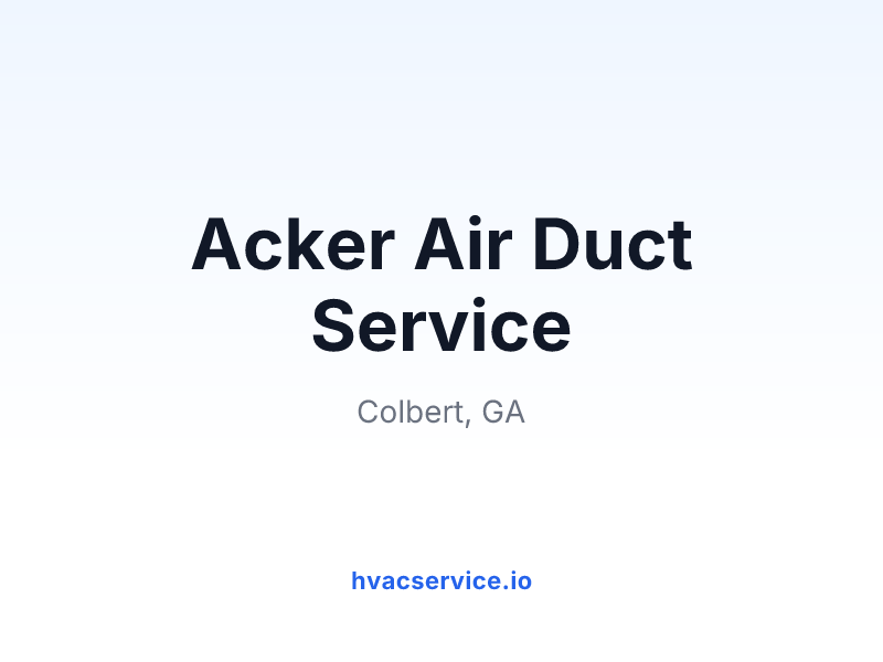 Acker Air Duct Service