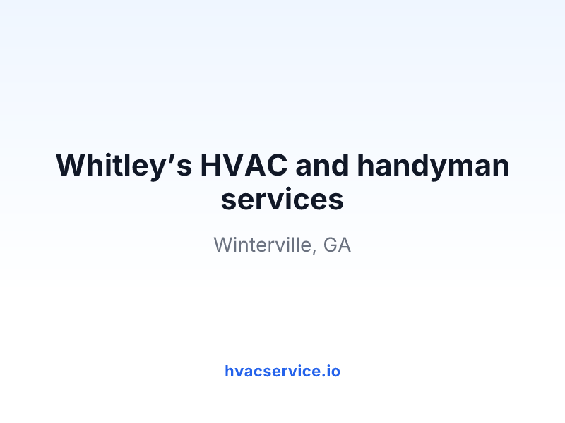 Whitley’s HVAC and handyman services