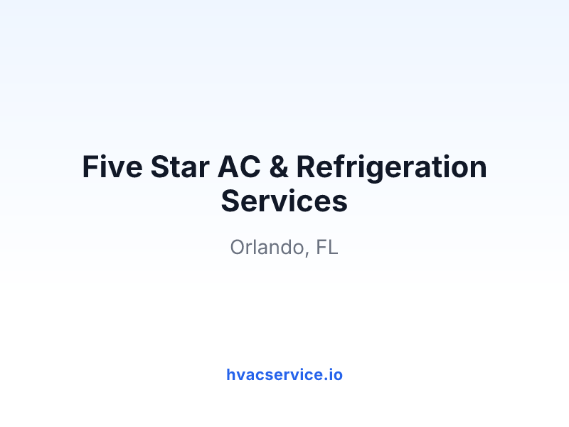 Five Star AC & Refrigeration Services