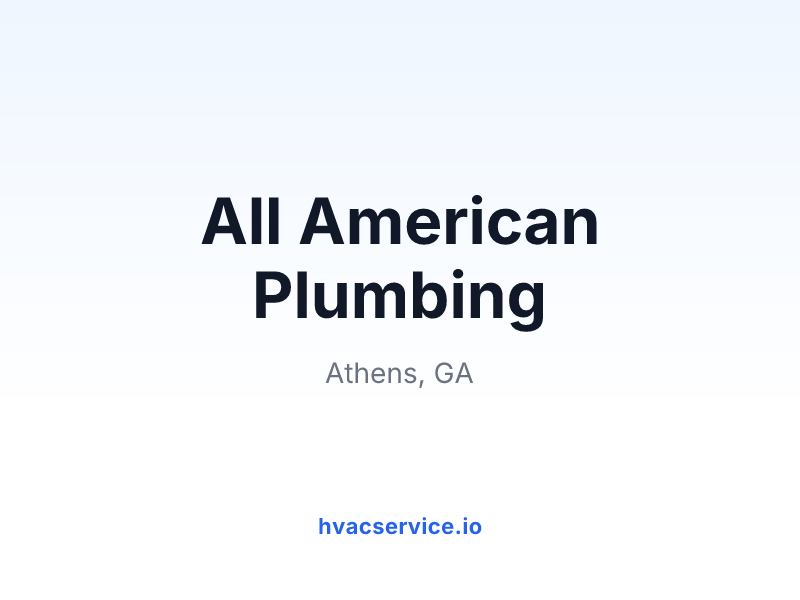 All American Plumbing