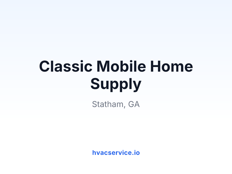 Classic Mobile Home Supply