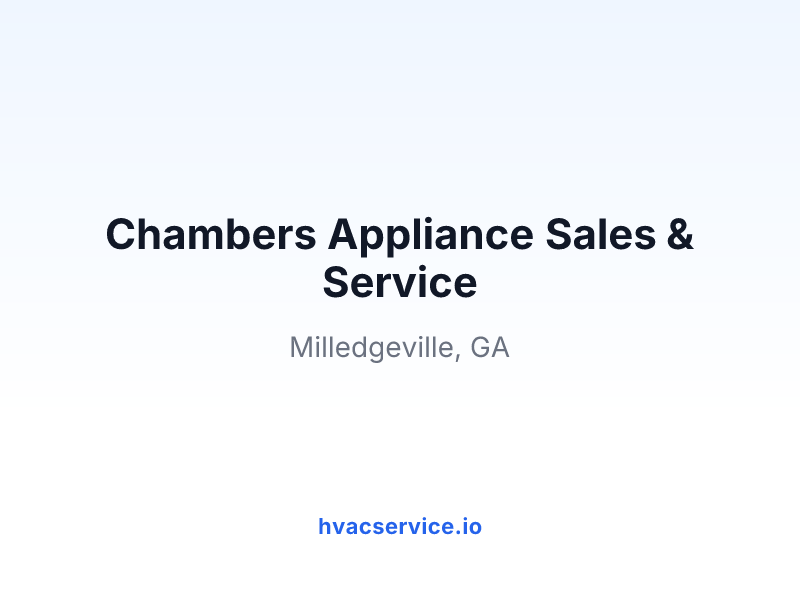 Chambers Appliance Sales & Service