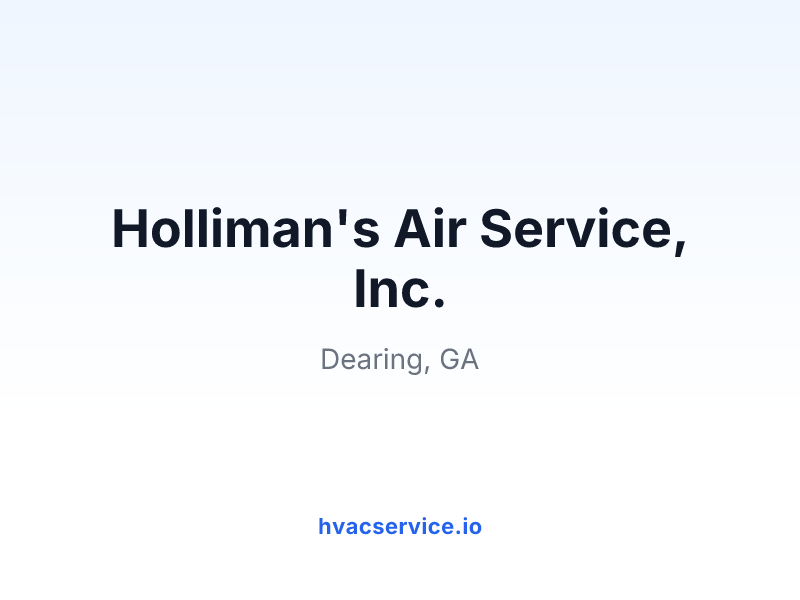 Holliman's Air Service, Inc.