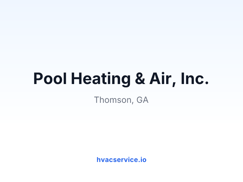 Pool Heating & Air, Inc.