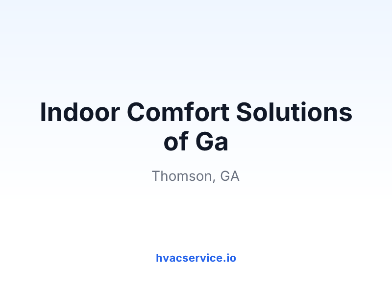 Indoor Comfort Solutions of Ga