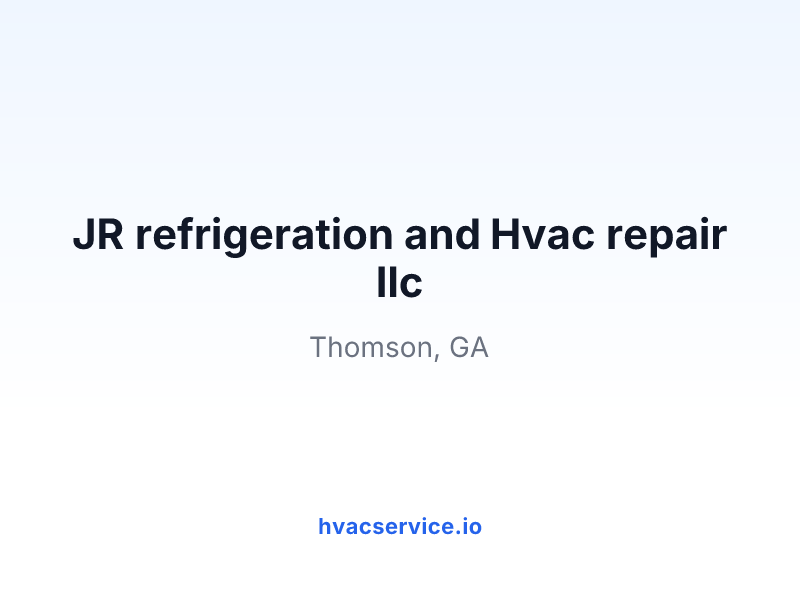 JR refrigeration and Hvac repair llc