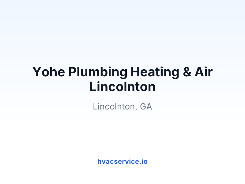 Yohe Plumbing Heating & Air Lincolnton