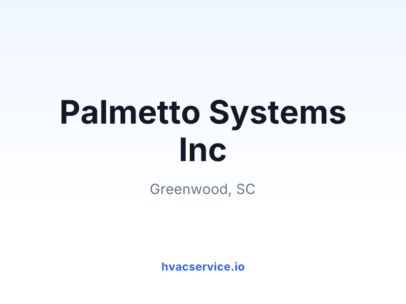 Palmetto Systems Inc