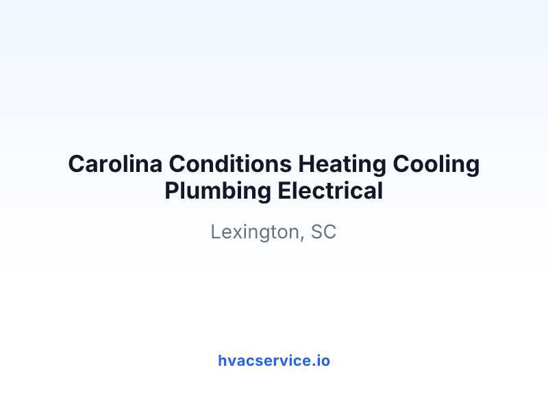 Carolina Conditions Heating Cooling Plumbing Electrical