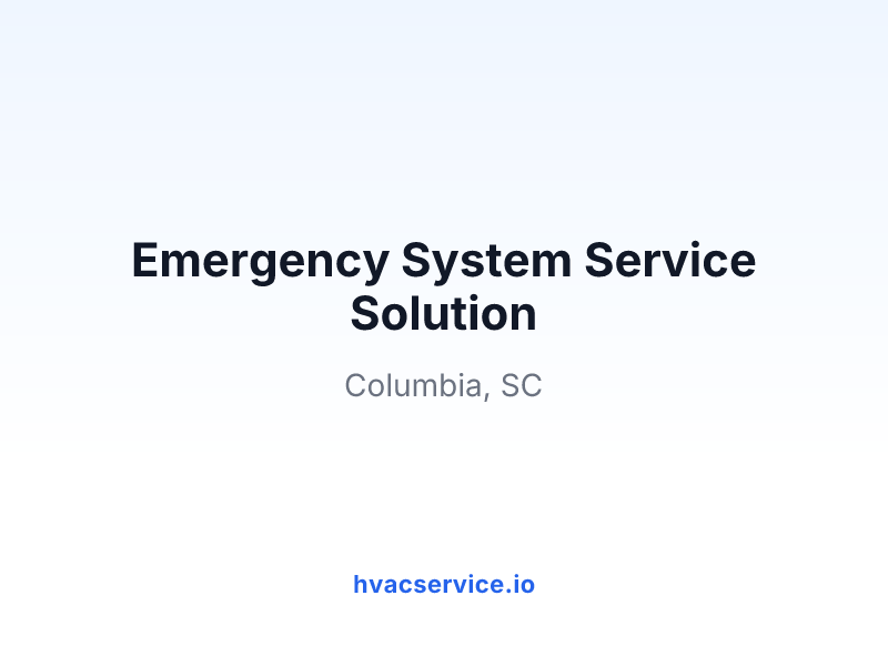 Emergency System Service Solution