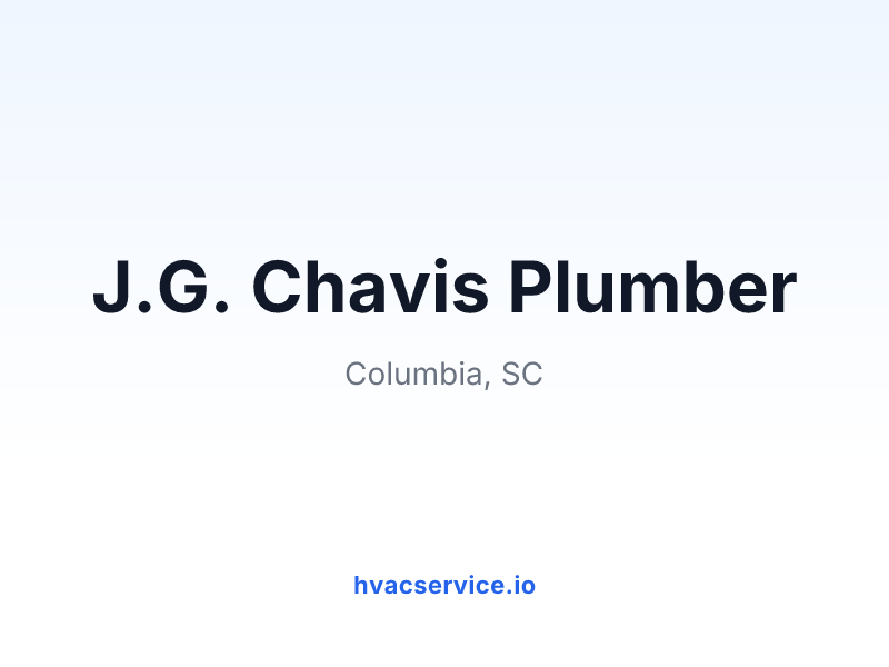 J.G. Chavis Plumber