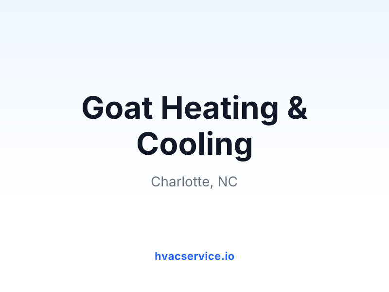 Goat Heating & Cooling