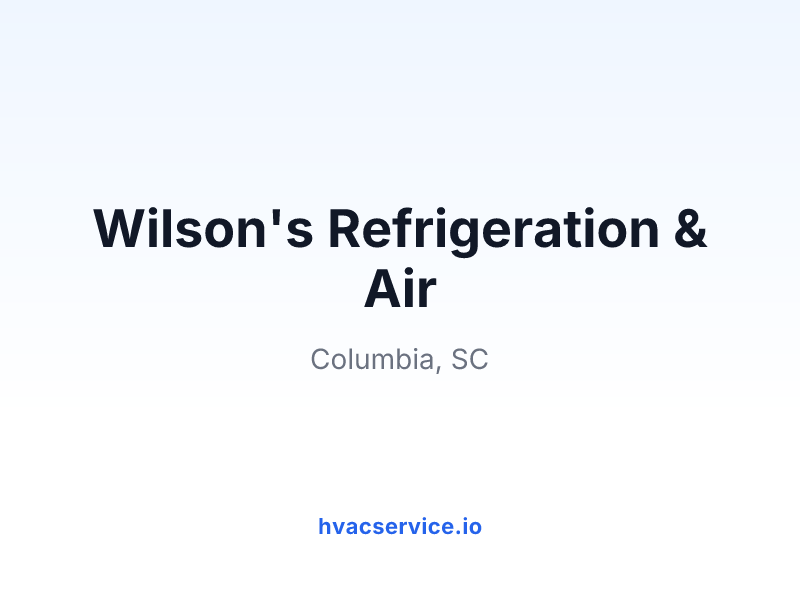 Wilson's Refrigeration & Air