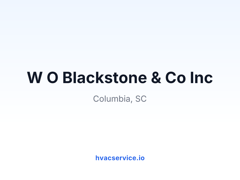 W O Blackstone & Co Inc