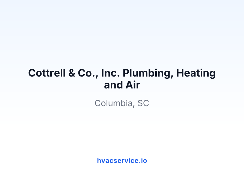 Cottrell & Co., Inc. Plumbing, Heating and Air