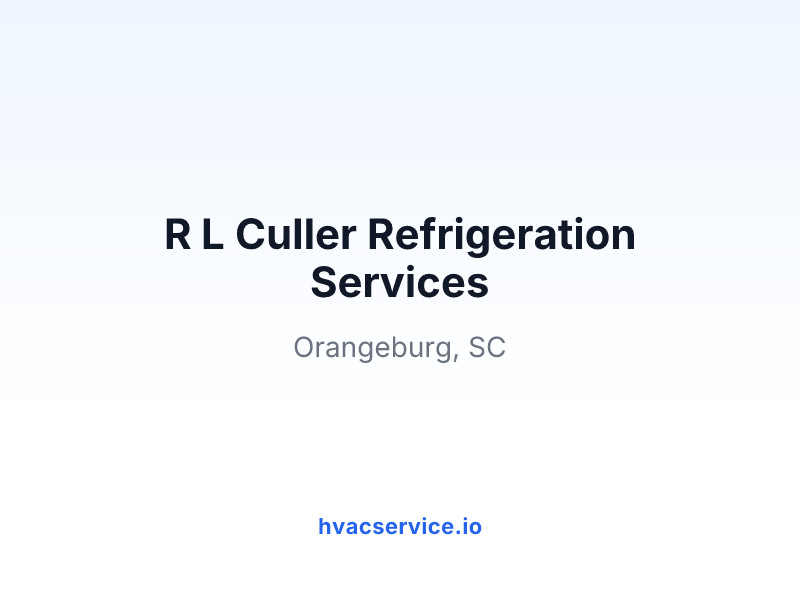 R L Culler Refrigeration Services