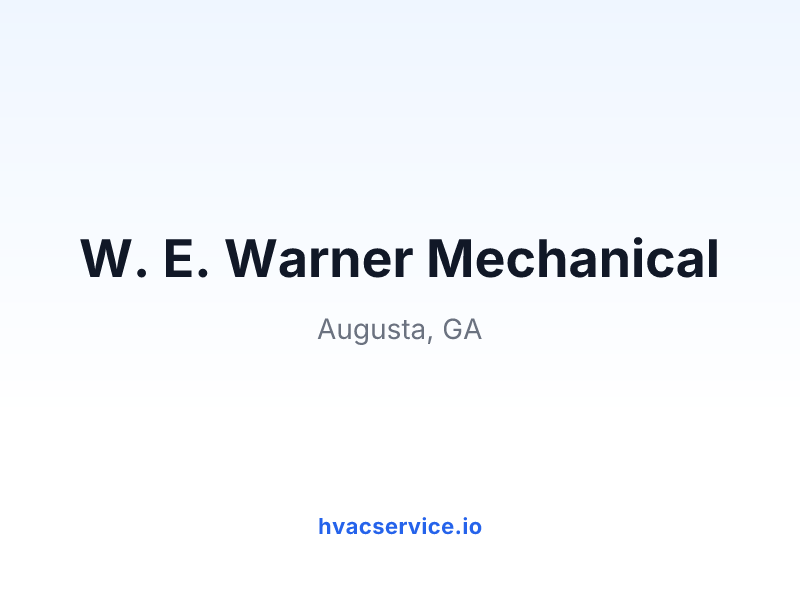 W. E. Warner Mechanical