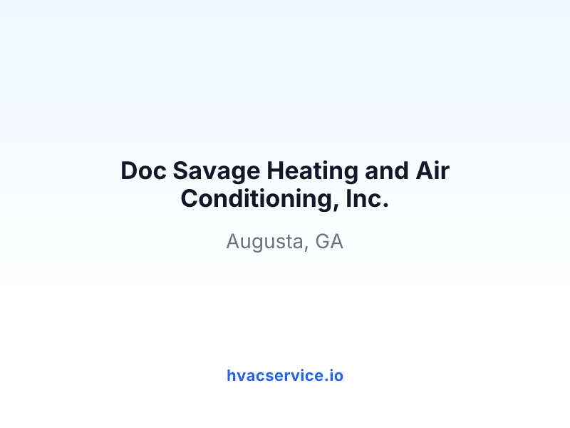 Doc Savage Heating and Air Conditioning, Inc.