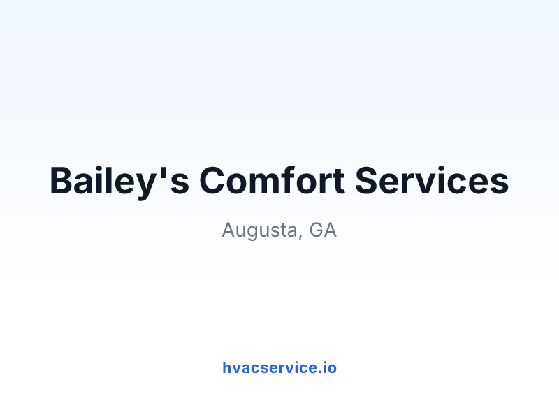 Bailey's Comfort Services