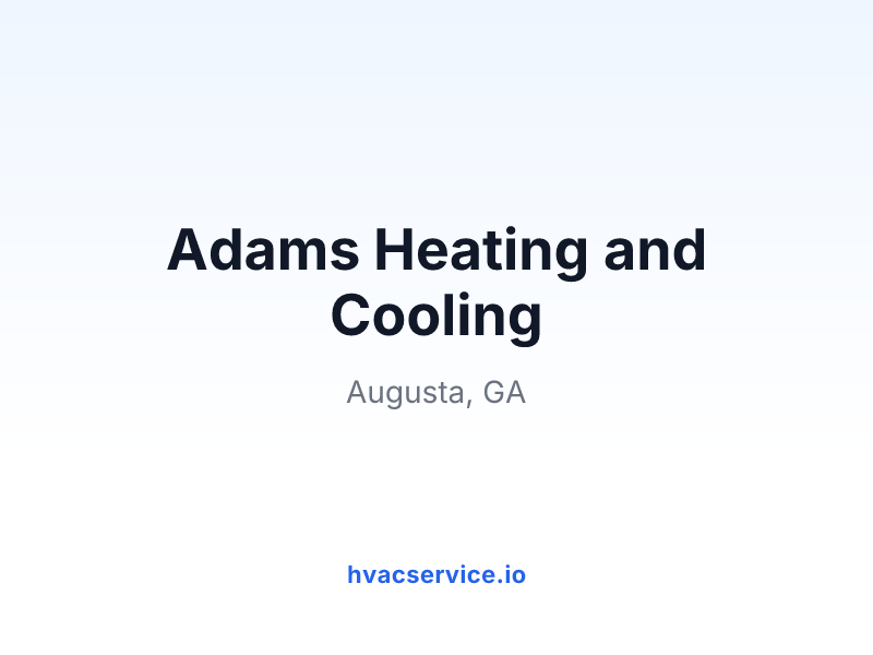 Adams Heating and Cooling