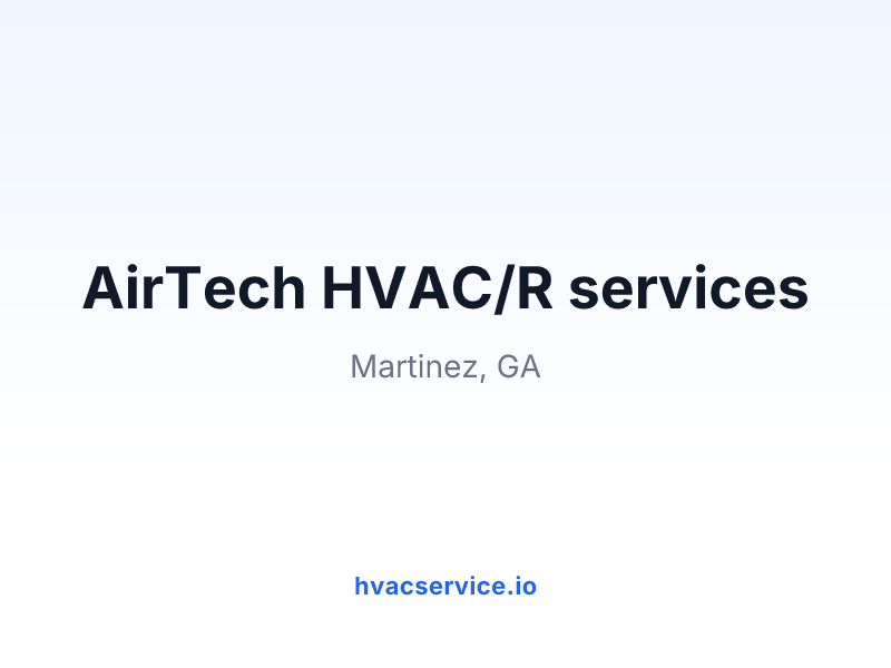 AirTech HVAC/R services