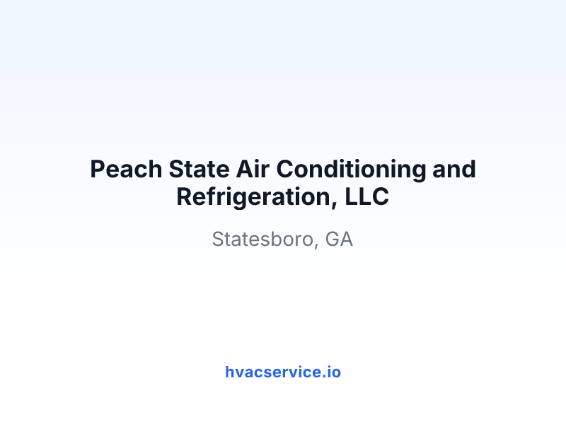 Peach State Air Conditioning and Refrigeration, LLC