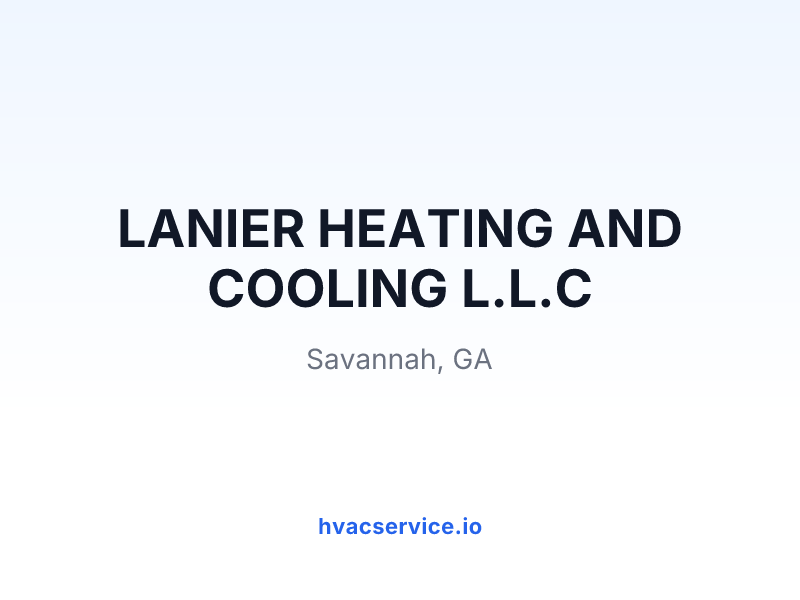 LANIER HEATING AND COOLING L.L.C
