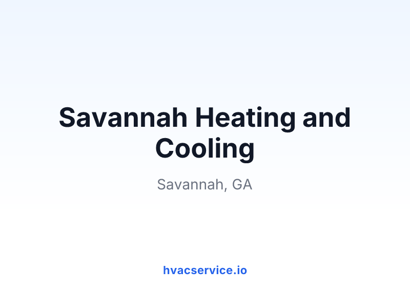 Savannah Heating and Cooling