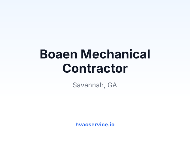 Boaen Mechanical Contractor