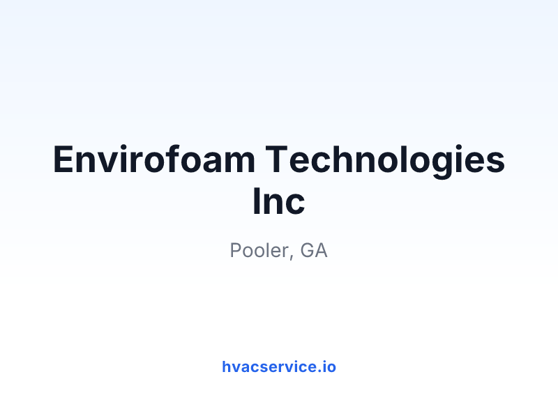 Envirofoam Technologies Inc