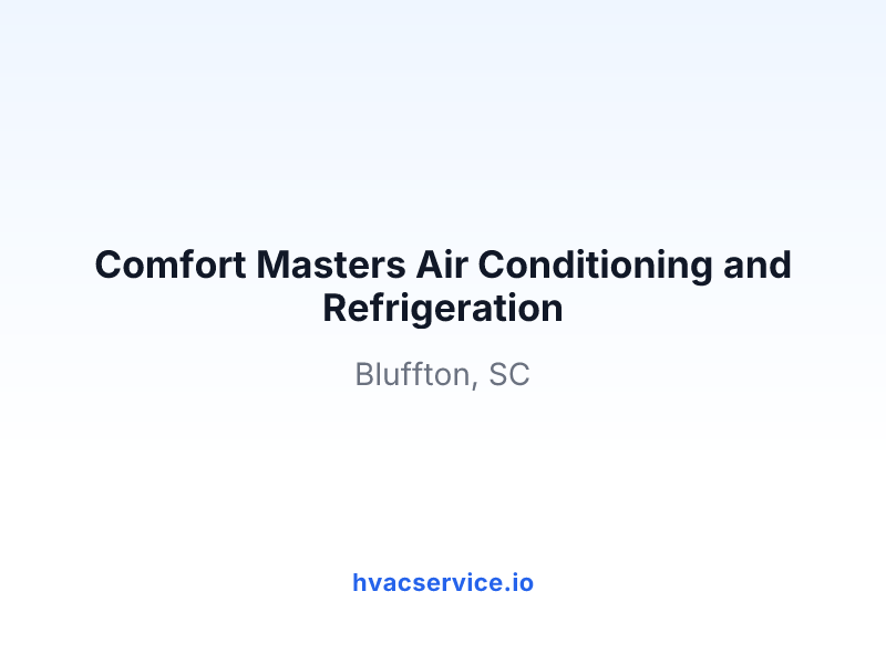 Comfort Masters Air Conditioning and Refrigeration