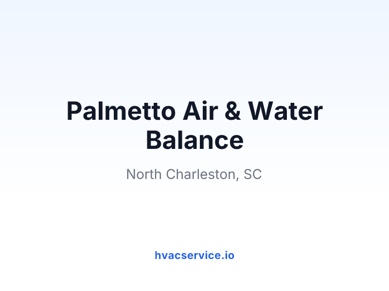 Palmetto Air & Water Balance