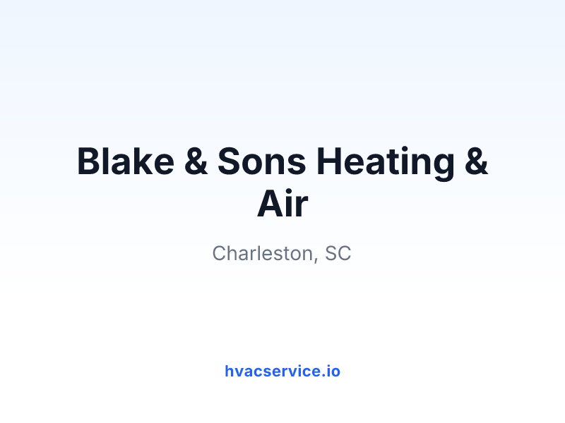 Blake & Sons Heating & Air
